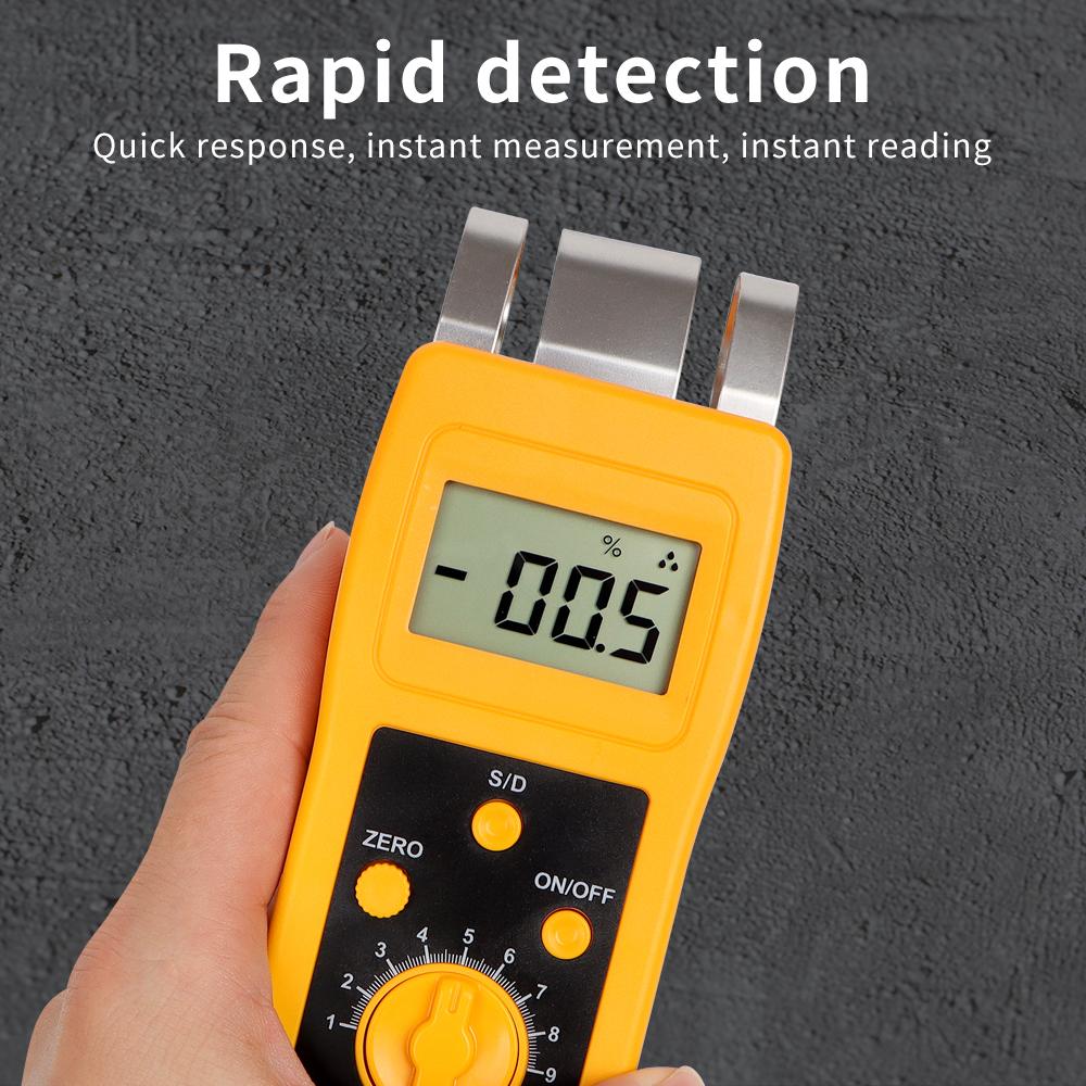 Digital Carton Concrete Paper Wood Meat Moisture Tester Wood Moisture Meter Portable Multifunctional Moisture Content Analysis