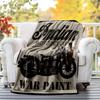 Indian Motorcycle Flannel Blanket Soft All-Season Throw, Design for Camping, Car Travel, Hiking Sofa, Bed, Office Perfect Gift for Parties