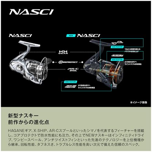 Shimano (SHIMANO) Angelrolle 26 Nasky C2000S