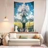Anime Frieren Wandteppich Kunstdruck Japanischer Wandbehang Anime Wandbehang Heimdekoration