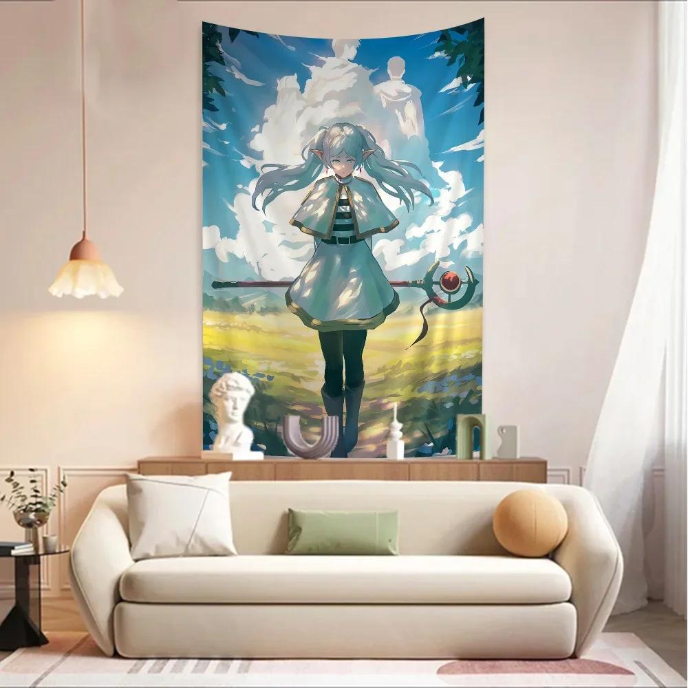 Anime Frieren Wandteppich Kunstdruck Japanischer Wandbehang Anime Wandbehang Heimdekoration