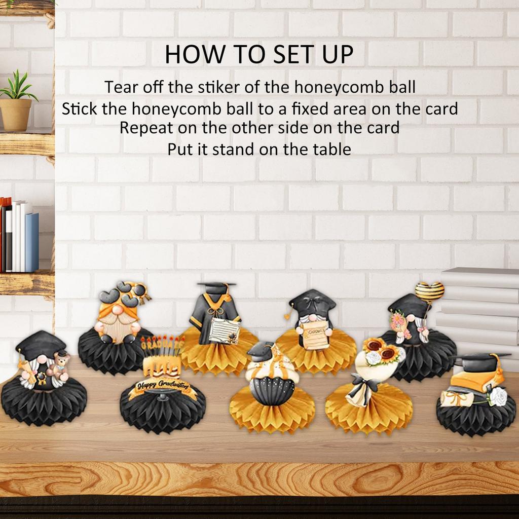 Graduation Season Party Honeycomb Decoration Tabletop Supplies