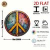 Vintage Hippie Rostiges Metallschild Retro Wandkunst für Wohnzimmer Studio Dekoration