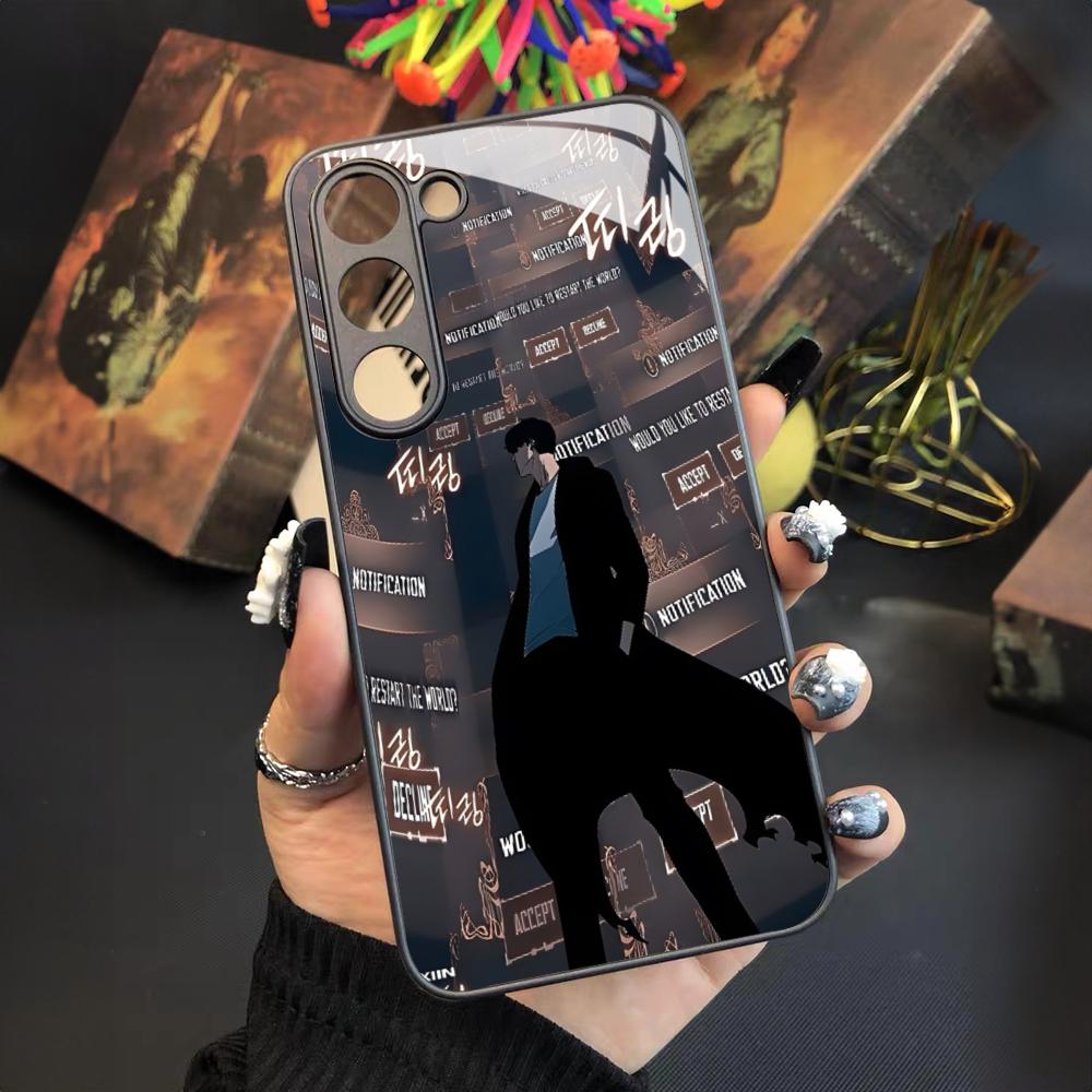 Anime S-Solos L-Levelings Phone Case For Samsung Galaxy S25 S24 S23 S22 S20 S21 Note20 Ultra Plus Fe Colored Silver Cover