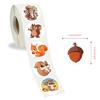 500 Stickers/roll Cartoon Squirrel Animal Roll Stickers Decorative Water Cup Kindergarten Reward Children Color Stickers