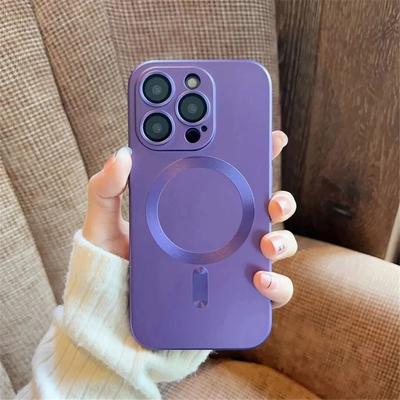 Matte Luxury For Magsafe Magnetic Phone Cases For iPhone 15 14 11 13 12 Pro Max Plus Wireless Charging Lens Protector Back Cover
