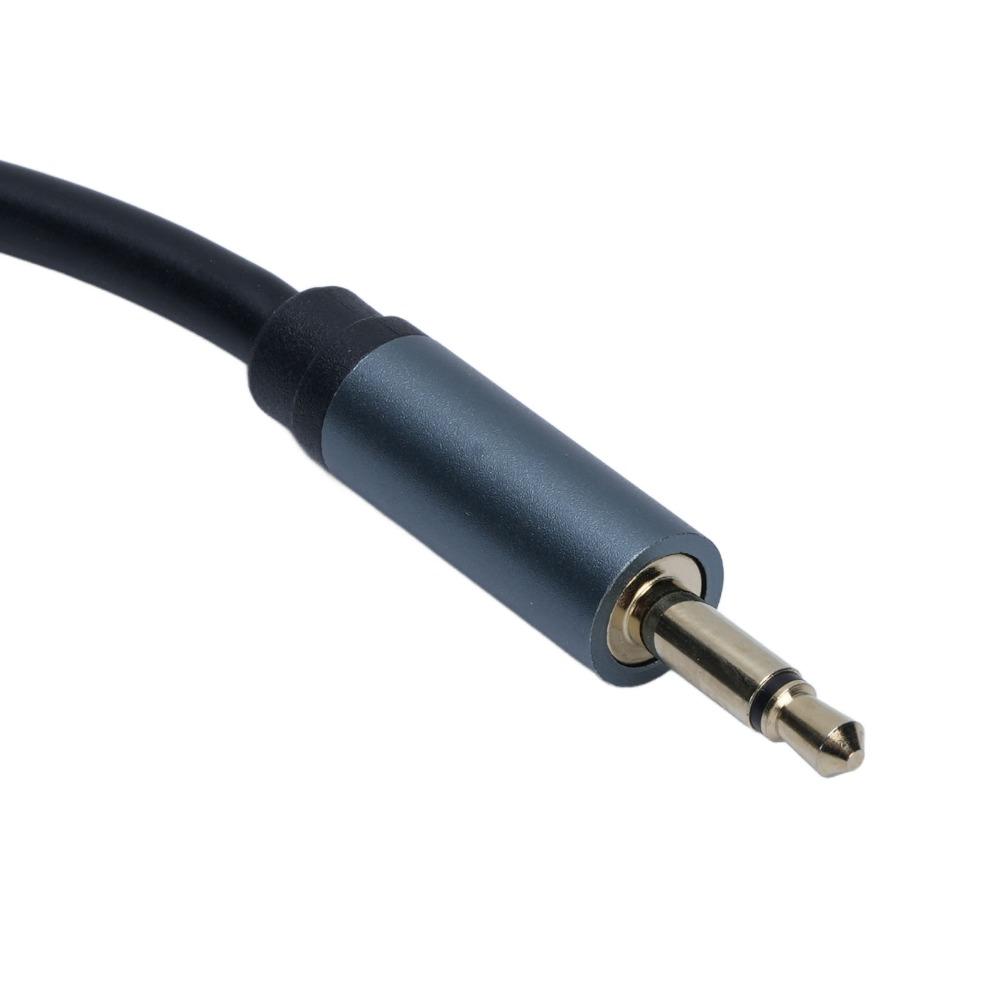 Plug and Play 6.35mm Female Jack to 3.5mm Male Sound Cable Headphone Extension Cord for Guitars