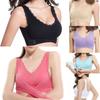 Women Lady Sexy Front Cross Adjustable Side Buckle Lace Vest Wireless Sport Bra For Ultimate Comfort And Style