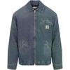 Zipper Design Loose Comfortable Logo Regular Long Sleeve Polo Straight Denim Jacket Unisex Jacket I03625901B703