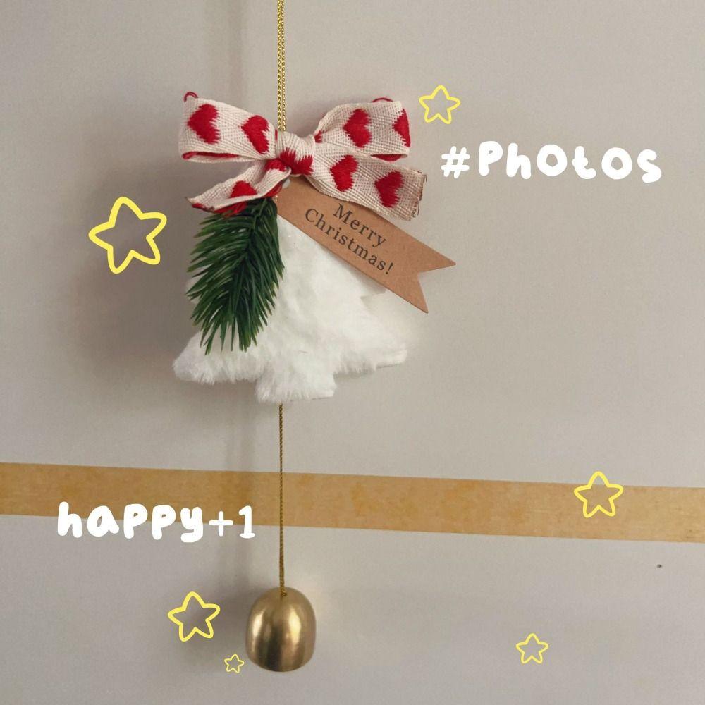 Festive Colors Bell Pendant Hanging Design Xmas Plush Decor Christmas Tree Pendants New Year