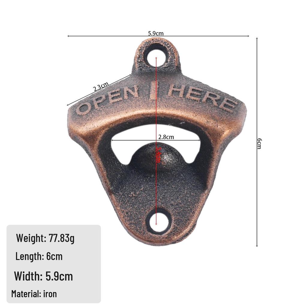 Jingmao Wall-Mounted Cast Iron Beer Bottle Opener