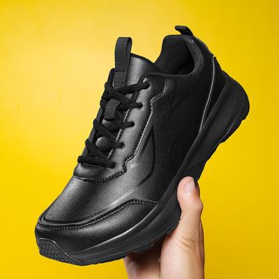 Hot-selling Wide-headed Cotton Shoes Waterproof Leather Velvet Sneakers Wide Last Warm Winter Black