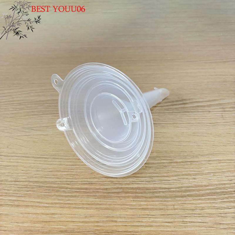 (YOUU06)Set di 4 Imbuti Trasparenti in Plastica Riutilizzabili, Imbuti in PP da Laboratorio, Imbuto da Cucina, Bottiglie da Laboratorio, Oli Essenziali