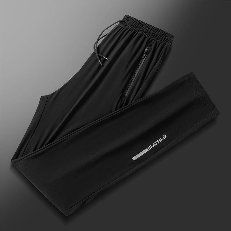 Men's Summer Ice Silk Breathable Elastic Quick-Dry Casual Pants
