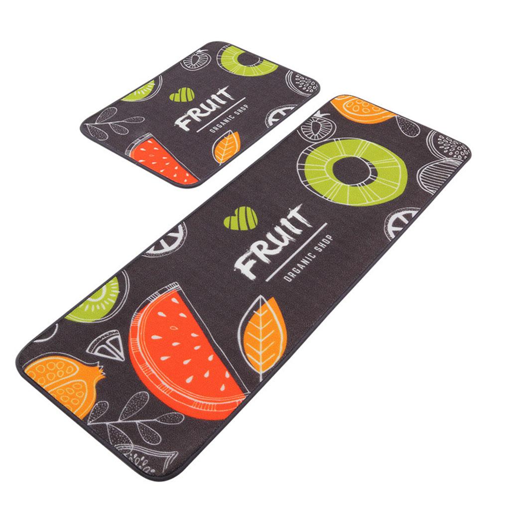 

2Pcs Non-slip Door Mats Kitchen Anti-Skid Floor Rugs Water Absorbing Bathroom Doormat