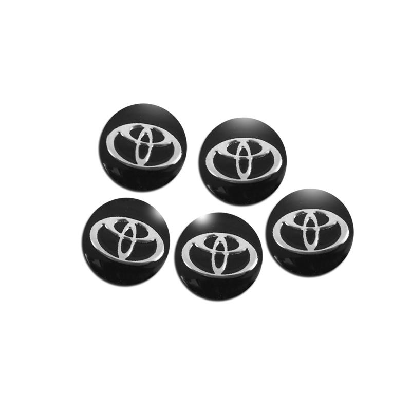 5/10 Stuks Auto Afstandsbediening Sleutel Sticker Auto Embleem Decoratie Decal Voor Toyota 86 Prado Camry Yaris RAV4 CHR Mirai Supra Alphard Corolla
