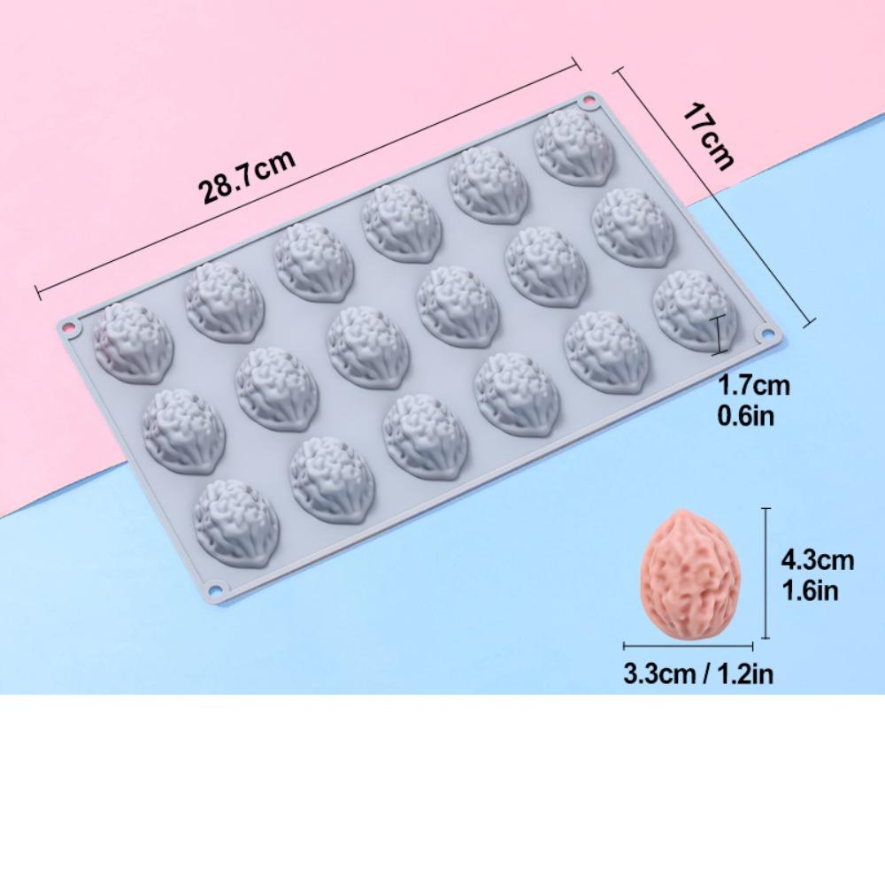 Heat-Resistant Walnut Silicone Molds 18-Cavity Baking Cake Mold New 3D Walnut Cookie Molds  Candy