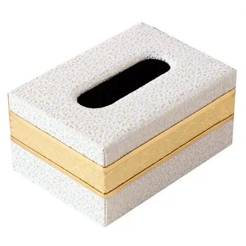 Faux Leather Home Car Tissue Box Storage Case Hotel Restaurant Paper Holder Car Organizer Decoration Tools Office Home Decoratio