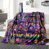Name Custom Horror Movies Print Flannel Blanket High Quality Warm Comfortable Cover for All Seasons Perfect for Gifts Home Decor