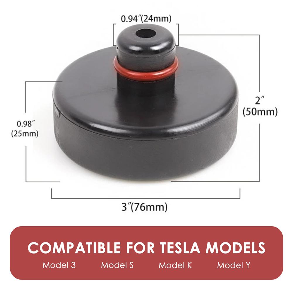 4PCS Jack Pad For Tesla Rubber Floor Lifting Jack Pads Point Adapter For Tesla Model 3 Model Y Model S Model X With Storage Bags