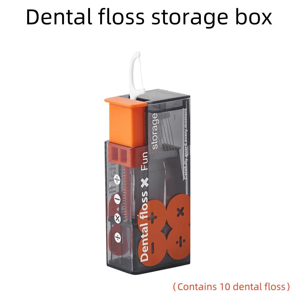

Портативный диспенсер для зубной нити Автоматический выдвижной органайзер для зубной нити Уход за полостью рта Нажимной Переносной Одноразовые палочки для флоссинга Коробка для хранения оранжевый
