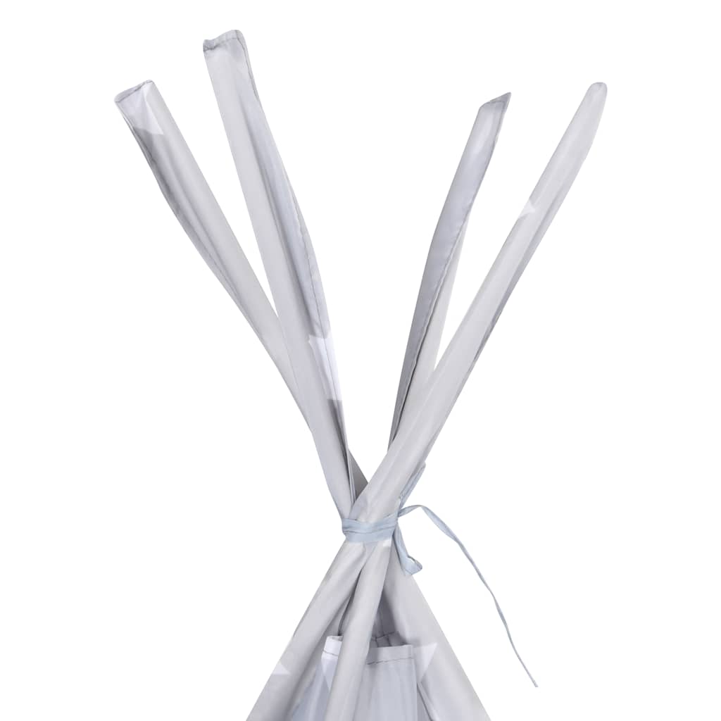 Kids Tipi Tent with Carry Bag Polyester Gray 115 x 115 x 160 cm