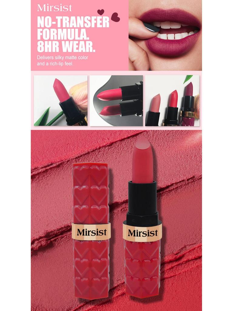Mirsist Six-Piece Matte Long-Lasting Lipstick Set