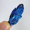 1pc/5pcs Stunning Blue/Purple Aura Flame Feather Stone -Black Kyanite Specimen with Iridescent for Home Decoration And Gift ball