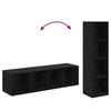 TV Cabinet Set 4 pcs Black 37 x 37 x 142.5 cm Engineered Wood