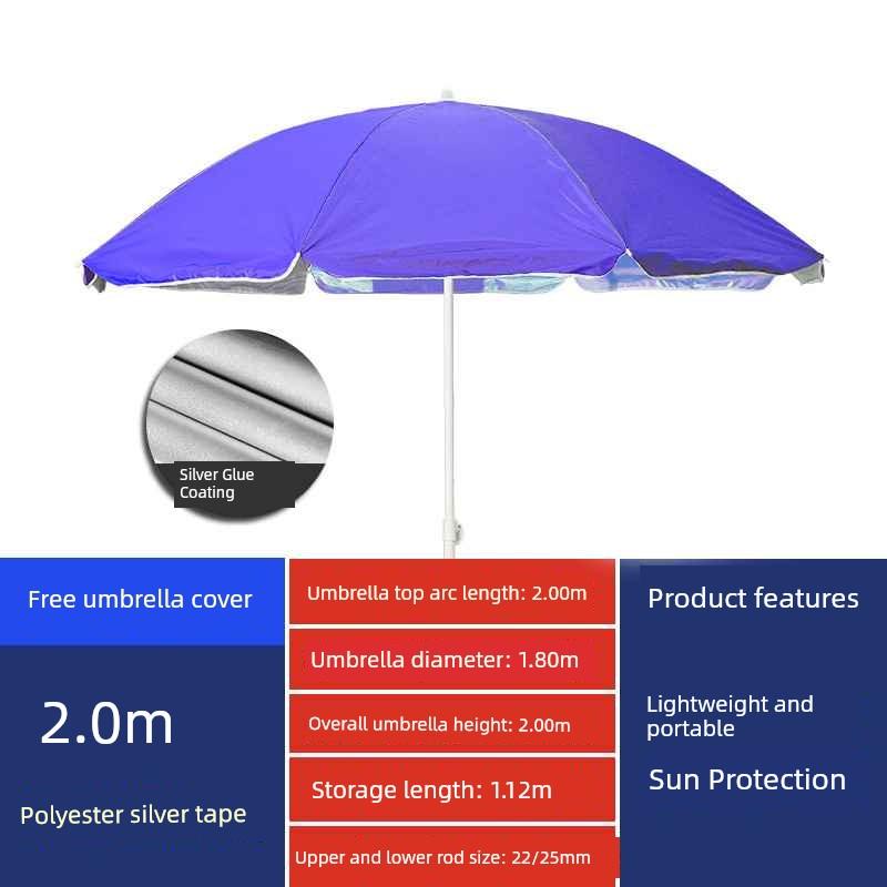 Outdoor Beach Parasol, Sun Umbrella, Large Commercial Umbrella for Shop Stalls, Waterproof and Sun-Protective Umbrella, Patio Umbrella, Canopy