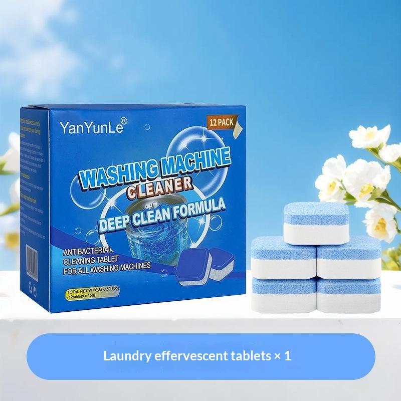 Washing Machine Cleaner Tablets High Efficiency Limescale Odor Eliminator 12/30 Pcs for Household Washer Cleaning