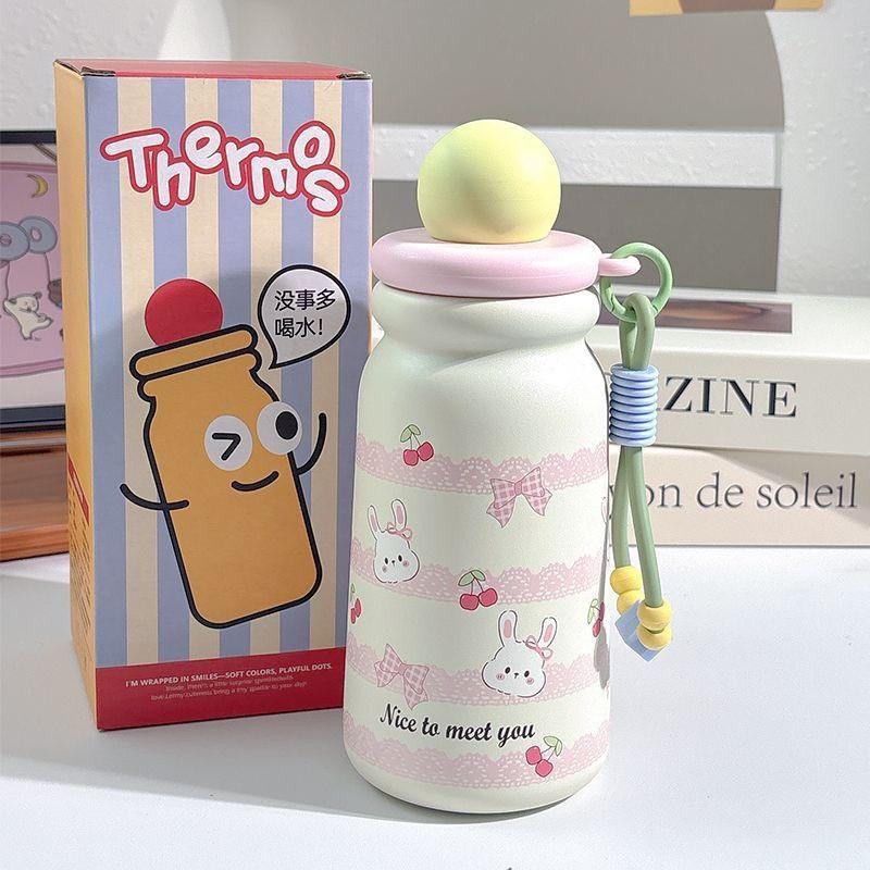 

Cartoon 316 Stainless Steel Travel Mug With Leakproof Lid For Office And Outdoors розовый