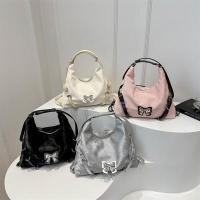 Large Capacity Commuting Tote Bag In Summer New Korean Version with High-value Simple Butterfly Single Shoulder Double Back Dual-purpose Bag