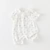 Newborn Girl's Pure Cotton Summer Jumpsuit - Princess Style Romper 2026