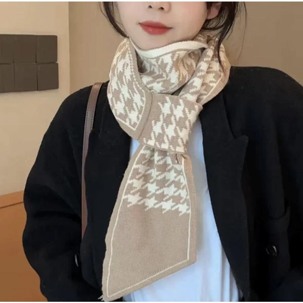 Outono e inverno cachecol Neck Care cachecol estreito pequeno longo malha cachecol pequeno moda premium senso cachecol feminino