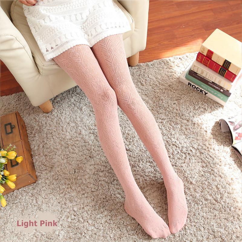 

Новые модные сексуальные женские чулки сладкие сердечки Лолиты нейлоновые тонкие колготки белые сетчатые чулки женские милые волнистые колготки one size розовый