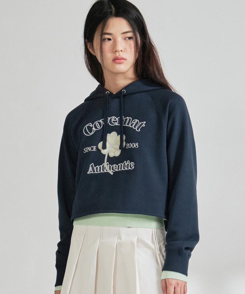 Women'S Archie Cloverheart Crop Hoodie Navy