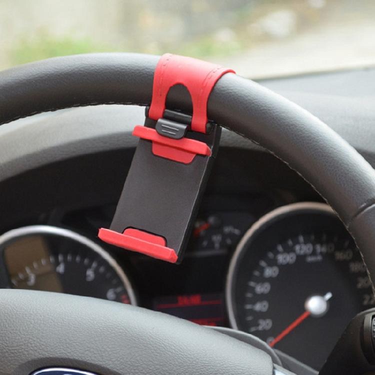 Car Steering Wheel Mobile Holder Car Steering Wheel Phone Clip 105mm for Frequent Drivers Requiring Hands Frees Operate
