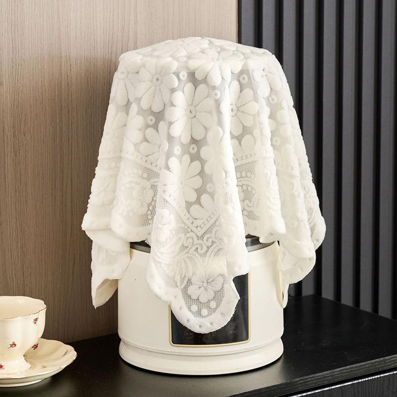 60x60cm Dust Cover Universal Lace Microwave Oven Bedside Table Cover Tea Table Decorative Cloth Home Decor