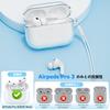 Joremx AirPods Pro 3 Clear TPU Charging Includes Silica Gel and Cleaning Pen White Case, (2025), Material/Lightweight/Shockproof/Loss