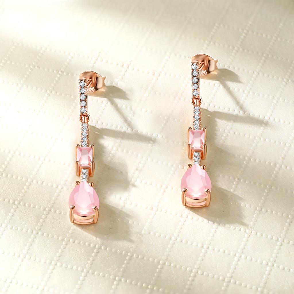 Drop Earrings For Women Blue Sapphire Earrings Gemstone Wedding Engagement Party Jewelry