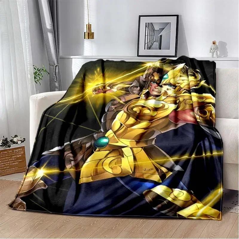 3D Retro Saint Seiya Anime Cartoon Flanelldecke Weich Gemütlich Sofa Bett Reise Decke Kinder Geburtstagsgeschenk