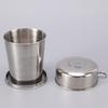 Stainless Steel Folding Telescopic Cup Outdoor Travel Portable Small Wine Glass Gift Water Glass Metal Wine Glass