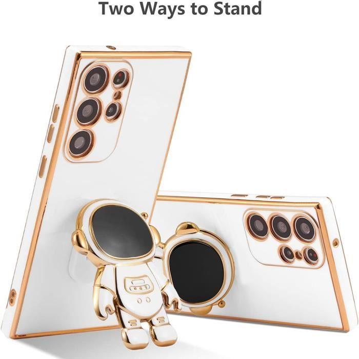 Coque de protection - Booling - pour Samsung Galaxy S24 Ultra - Silicone Blanc - Motif Space Man - Souple