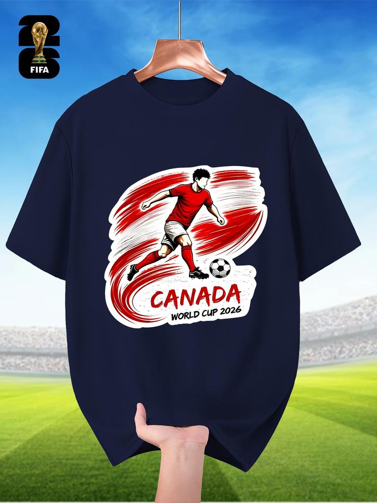 FIFA-Themed Men's Breathable Short-Sleeve T-Shirt for World Cup Gifts, Football Fans Apparel, Birthday Present for Birthdays/Dating/Creative Gifts