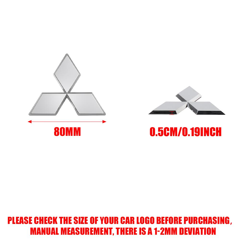 Adesivo de Logo 3D ABS para Grade Frontal, Porta-malas, Volante de Carro Para Mitsubishi Lancer Lancer EX Galant ASX Outlander Pajero Eclipse