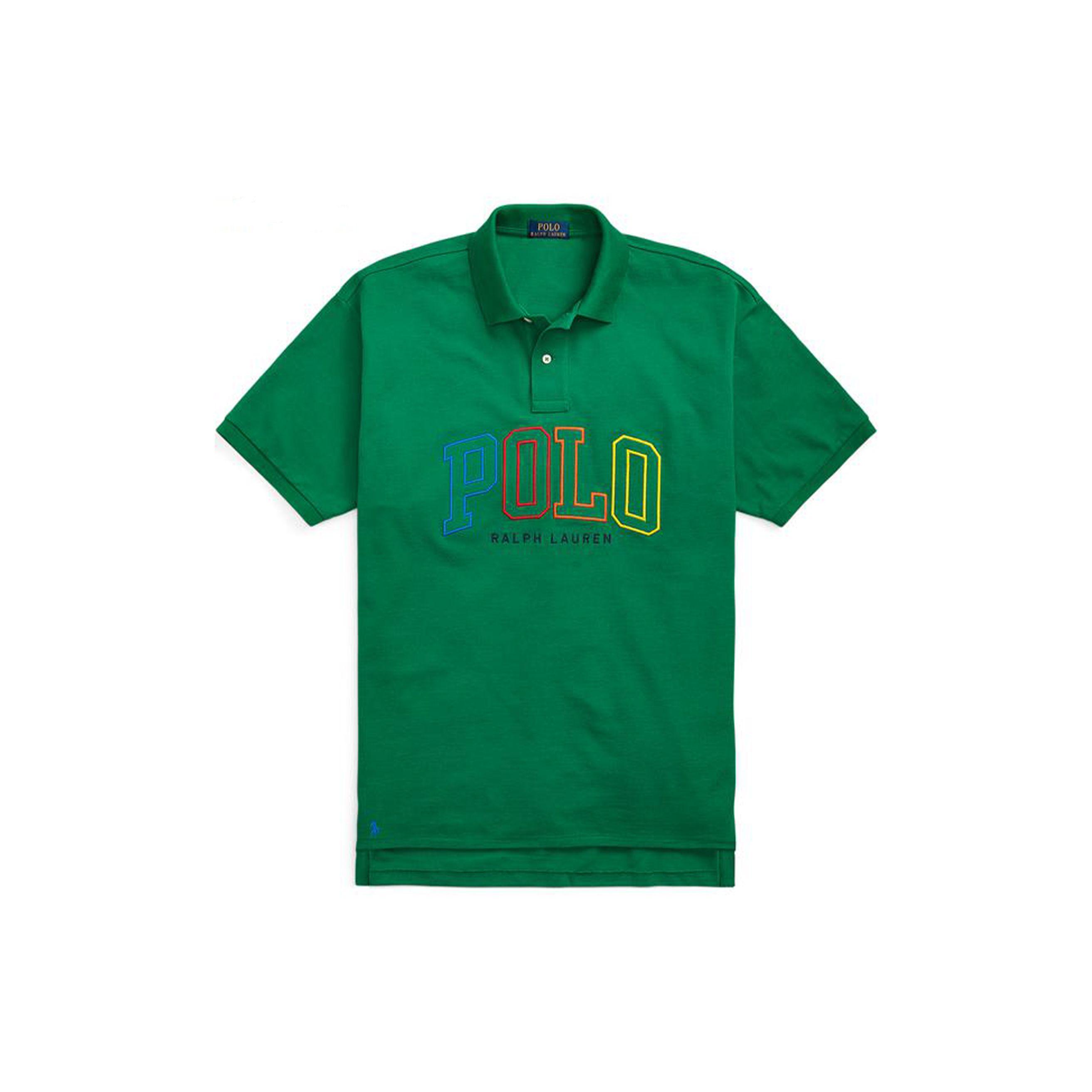 

Polo Ralph Lauren Ss23 Пуловер с вышивкой логотипа-буквы, мужская футболка-поло с коротким рукавом, зеленый MNPOKNI1N822261-300 L