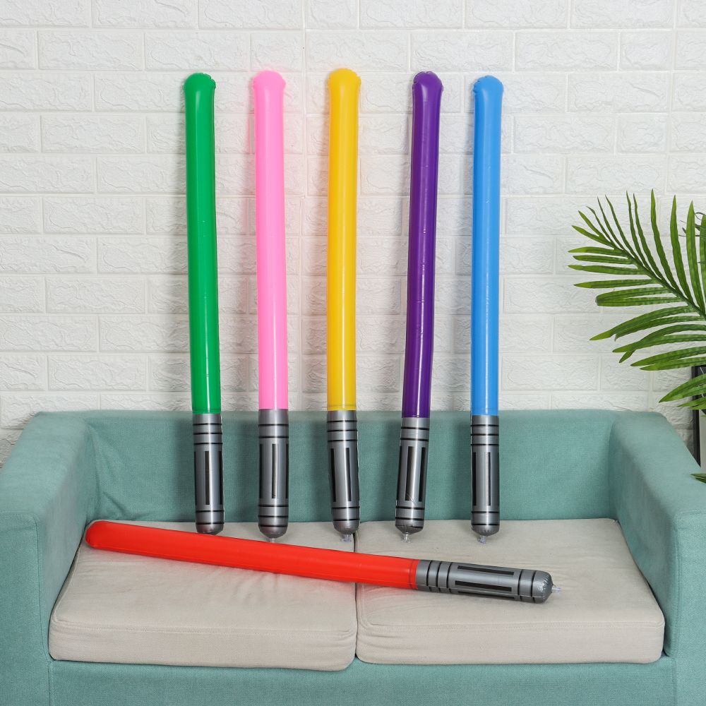 6Pcs Inflatable Cosplay Light Saber Inflatable Sword Toys Boys for Star Fans Children War Game Birthdays Party Props