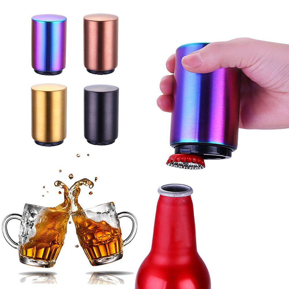 

Magnetic Portable Push Down Bottle Cap Openers Kitchen Gadgets Bar Tools Automatic Bottle Opener