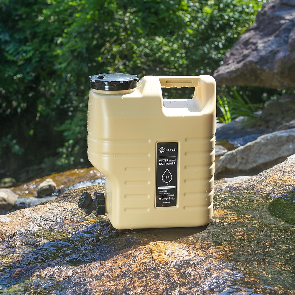 12L Camping Water Jug with Faucet Water Storage Container Large Capacity Water Dispenser Carrier for Vehicle Car Camping